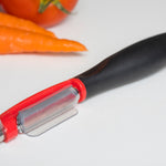 Mobi Serrated Fruit and Vegetable Peeler, Red