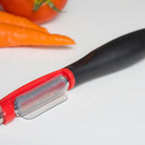 Mobi Serrated Fruit and Vegetable Peeler, Red