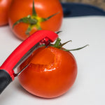 Mobi Serrated Fruit and Vegetable Peeler, Red