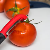 Mobi Serrated Fruit and Vegetable Peeler, Red