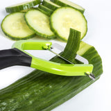 Mobi Serrated Y Peeler for Fruits and Vegetables, Green