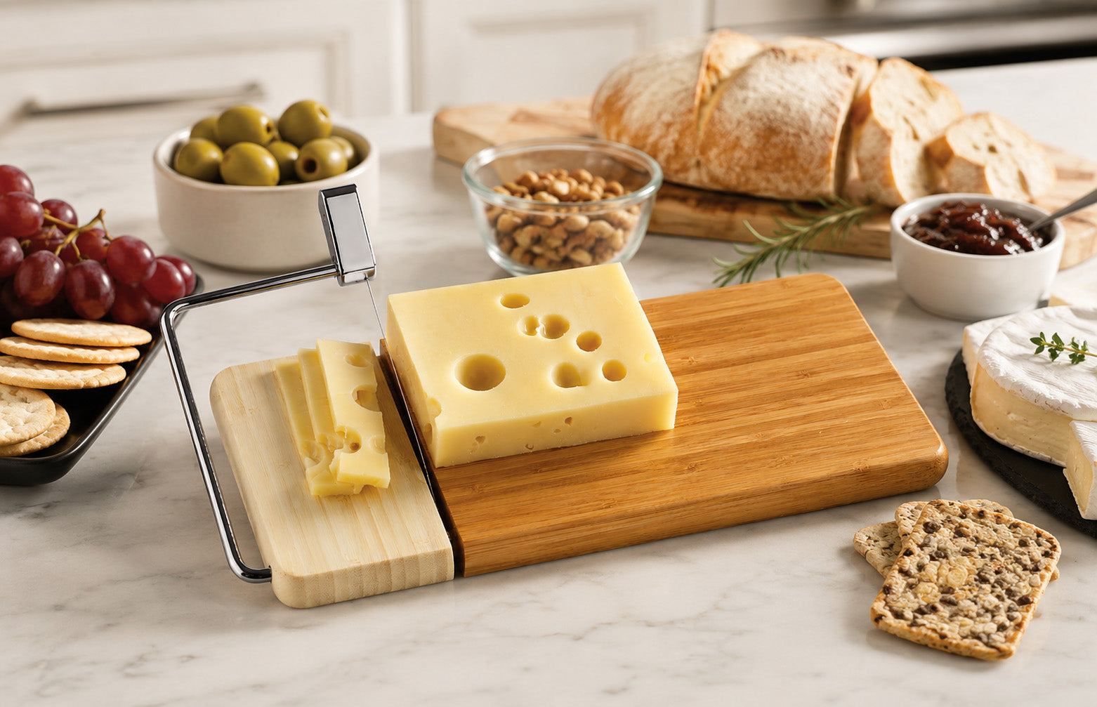 Prodyne Bamboo Cheese Slicer, 12 x 6