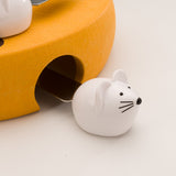 Mobi Mouse House Cheese Wheel Server Board with 3 Mice Cheese Knife Tools