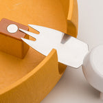 Mobi Mouse House Cheese Wheel Server Board with 3 Mice Cheese Knife Tools