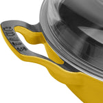 Staub Cast Iron 3.5-qt Braiser with Glass Lid, Citron