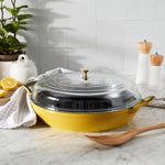 Staub Cast Iron 3.5-qt Braiser with Glass Lid, Citron