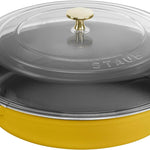 Staub Cast Iron 3.5-qt Braiser with Glass Lid, Citron