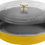 Staub Cast Iron 3.5-qt Braiser with Glass Lid, Citron