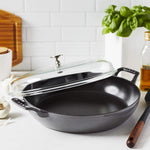 Staub Cast Iron 3.5-qt Braiser with Glass Lid, Graphite Grey