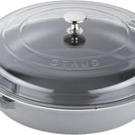 Staub Cast Iron 3.5-qt Braiser with Glass Lid, Graphite Grey