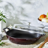Staub Cast Iron 3.5-qt Braiser with Glass Lid, Grenadine