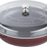 Staub Cast Iron 3.5-qt Braiser with Glass Lid, Grenadine
