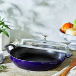 Staub Cast Iron 3.5-qt Braiser with Glass Lid, Dark Blue