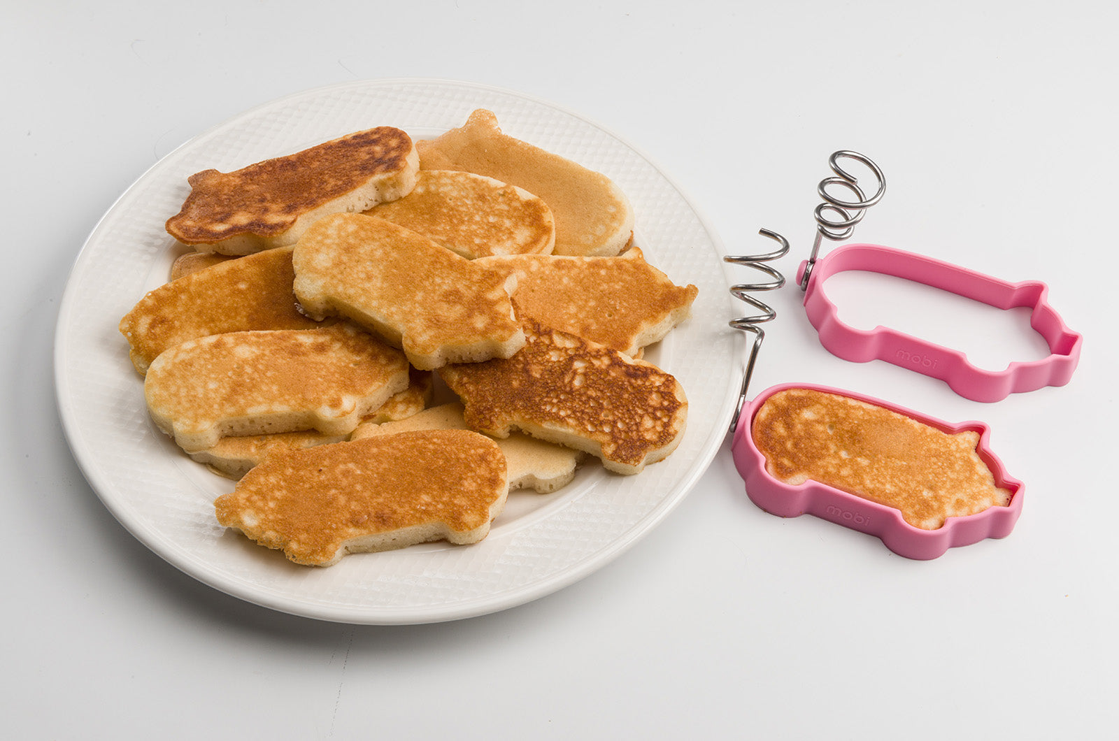 Mobi Little Piggy Silicone Pancake and Egg Molds, set of 2