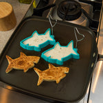 Mobi Shark Bite Silicone Pancake and Egg Molds, set of 2