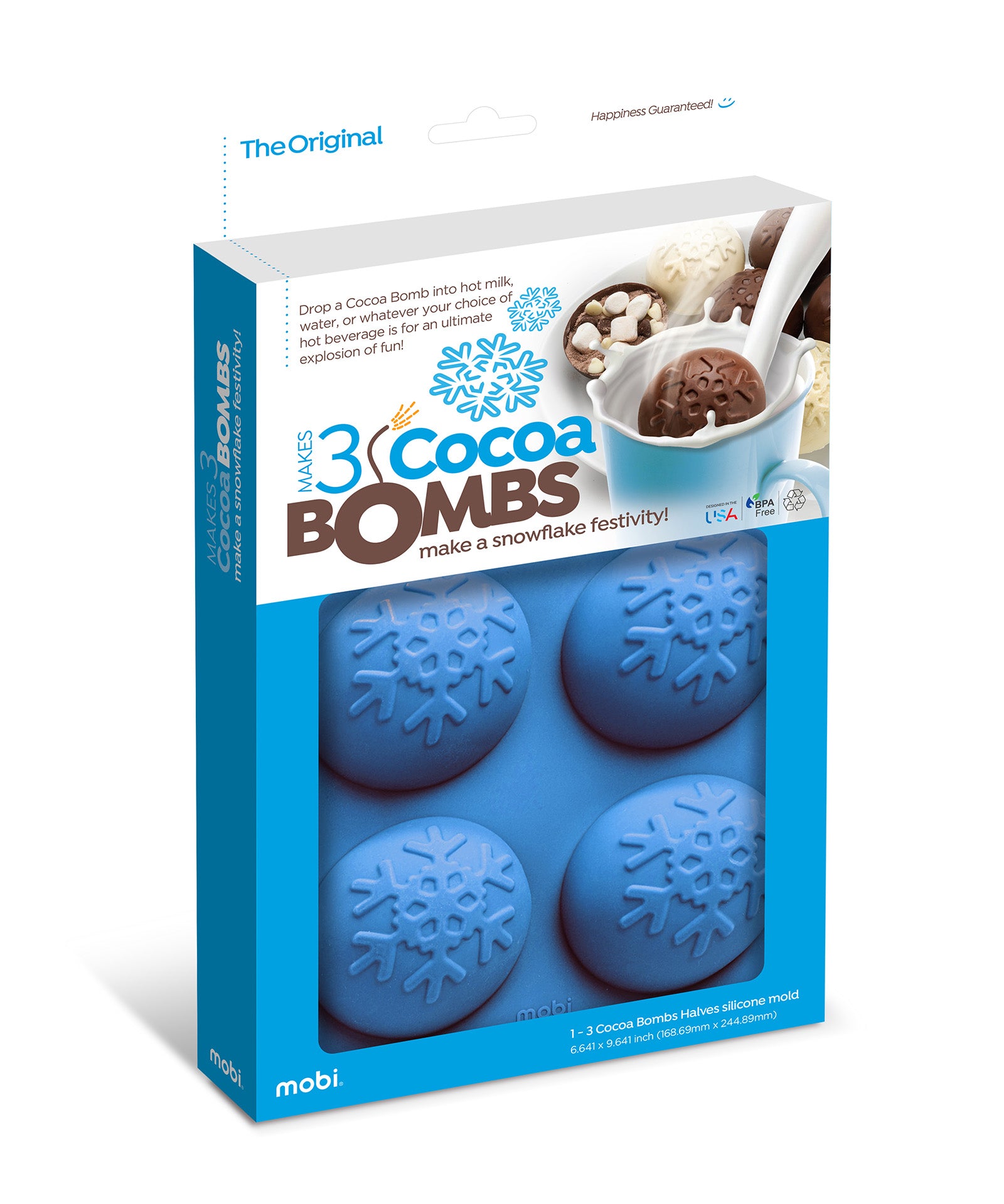 Mobi Hot Chocolate Silicone Cocoa Bombs Molds, Snowflake