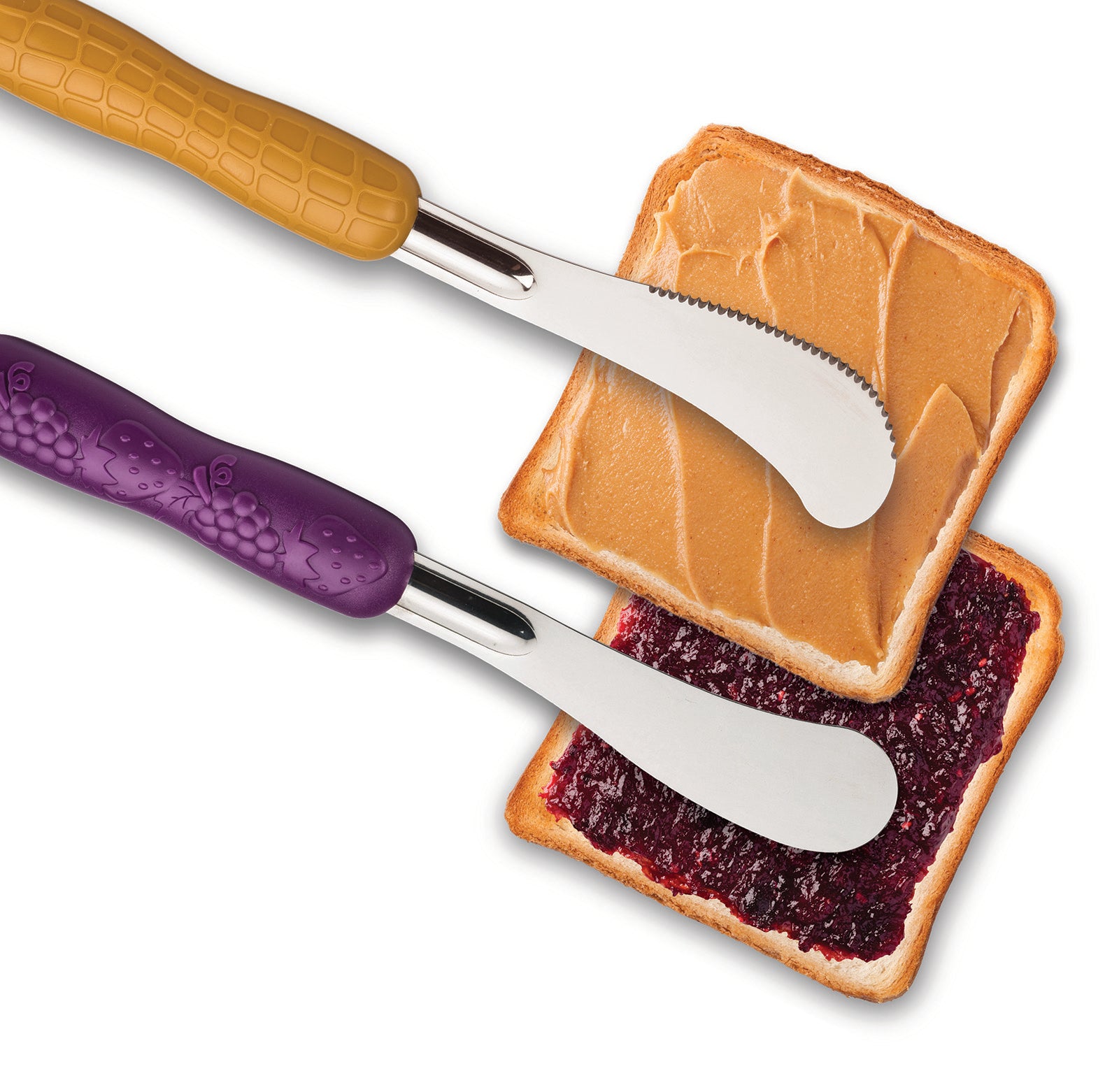 Mobi PB&J Peanut Butter and Jelly 2-in-1 Spreader Knives, Set of 2