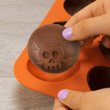 Mobi Hot Chocolate Silicone Cocoa Bombs Molds, Halloween Skull