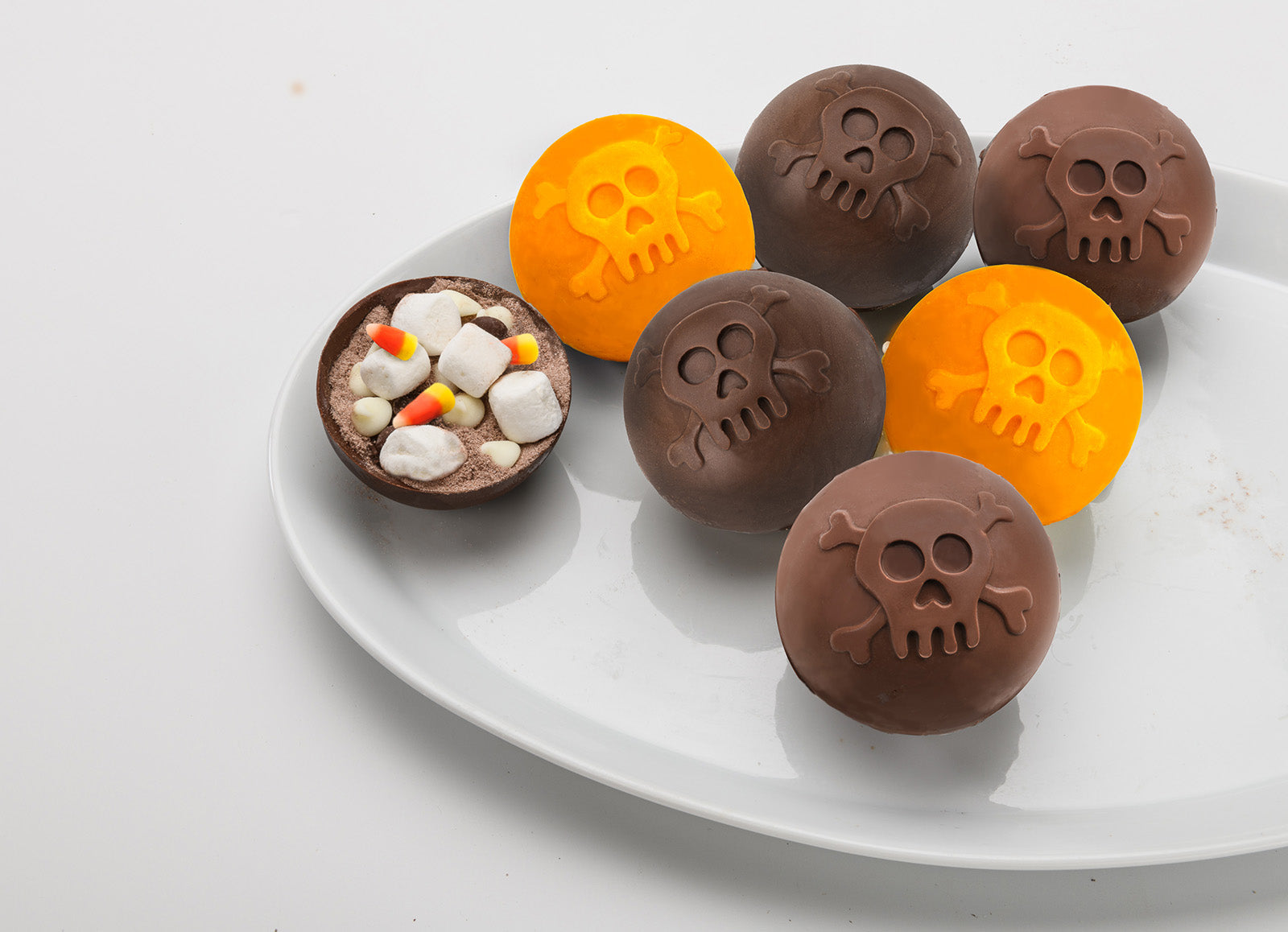 Mobi Hot Chocolate Silicone Cocoa Bombs Molds, Halloween Skull