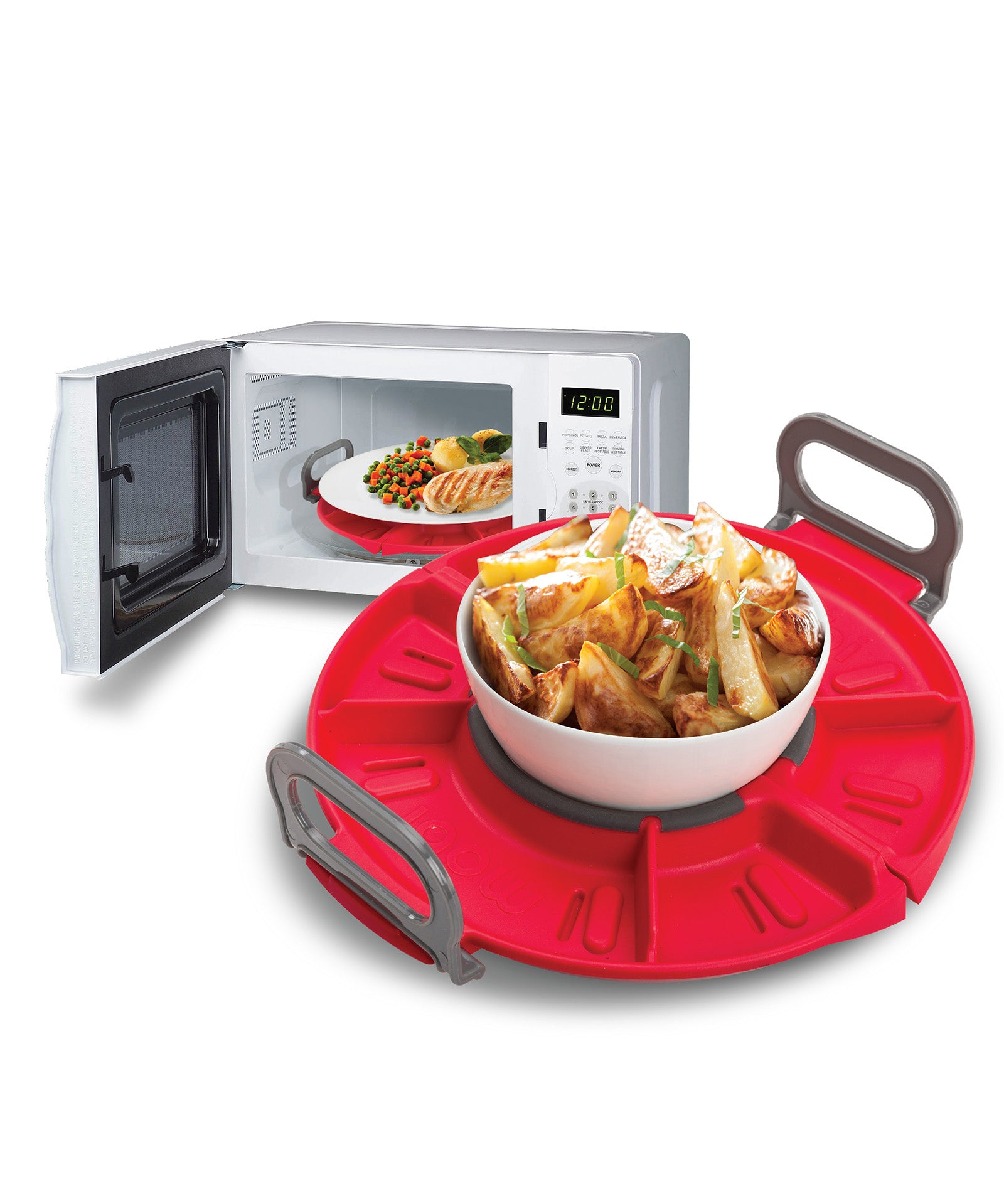 Mobi Folding Microwave Tray, Red