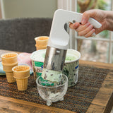 Mobi Ice Cream Parlor Scoop with Barrel-Shaped Scoop, White