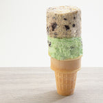 Mobi Ice Cream Parlor Scoop with Barrel-Shaped Scoop, White