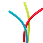 Mobi The Last Straw Reusable Silicone Drinking Straws, Set of 3 Assorted Colors