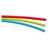 Mobi The Last Straw Reusable Silicone Drinking Straws, Set of 3 Assorted Colors