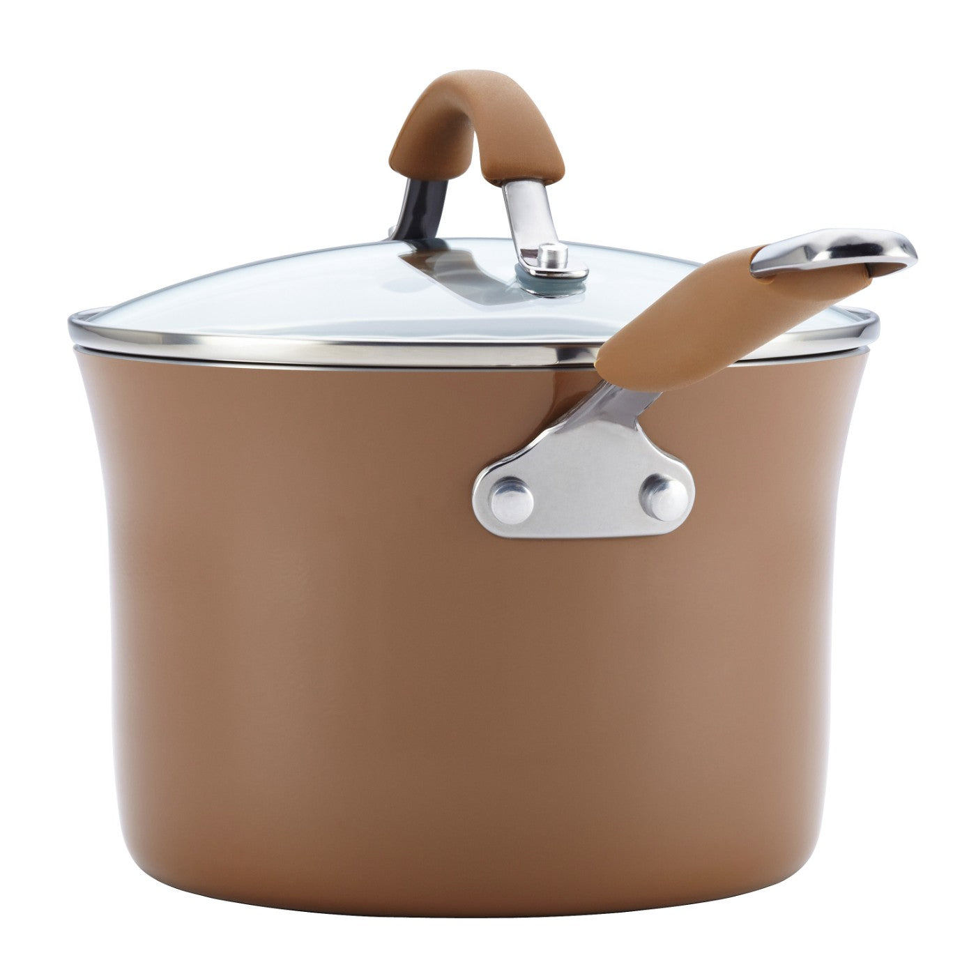 Rachael Ray Cucina Nonstick Cookware Set, 12 Piece, Brown