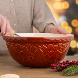 Mason Cash Gingerbread Lane Mixing Bowl Set of 3 | Stoneware Nesting Bowls, Holiday Theme