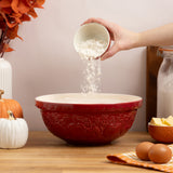 Mason Cash Pumpkin Mixing Bowl Set of 3 | Stoneware Nesting Bowls, Fall Harvest