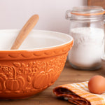 Mason Cash Pumpkin Mixing Bowl Set of 4 | Stoneware Nesting Bowls, Fall Harvest