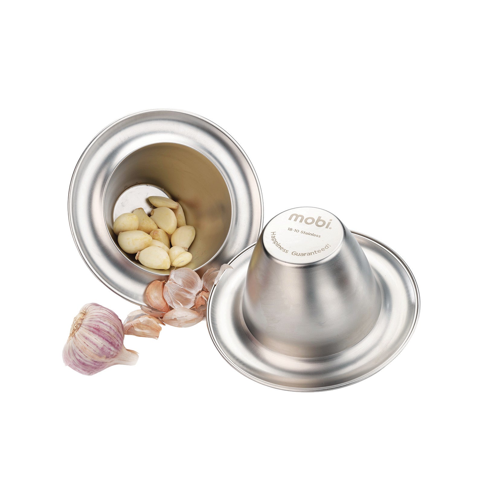 Mobi Stainless Steel Shake ‘n Peel Garlic Skin Remover
