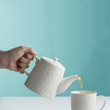 Mason Cash In the Forest Teapot, 34 fl oz Stoneware Teapot with Woodland Embossed Design