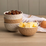 Mason Cash Cane Mini Prep Bowl Set, 4 Durable Stoneware Bowls for Kitchen Prep