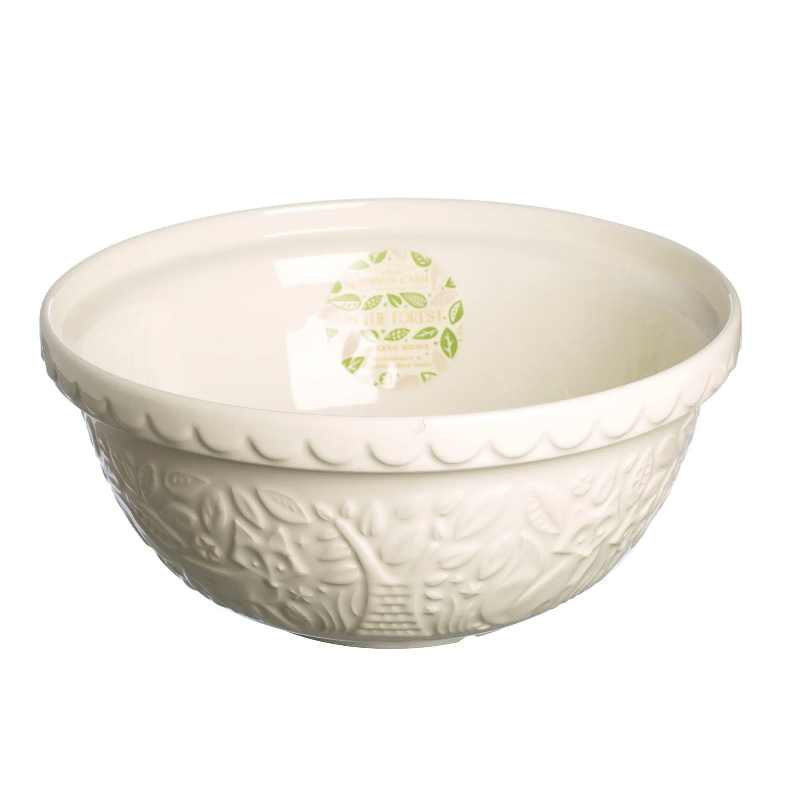 Mason Cash In The Forest Fox Size 12 Mixing Bowl, Cream, 4.25 Quart