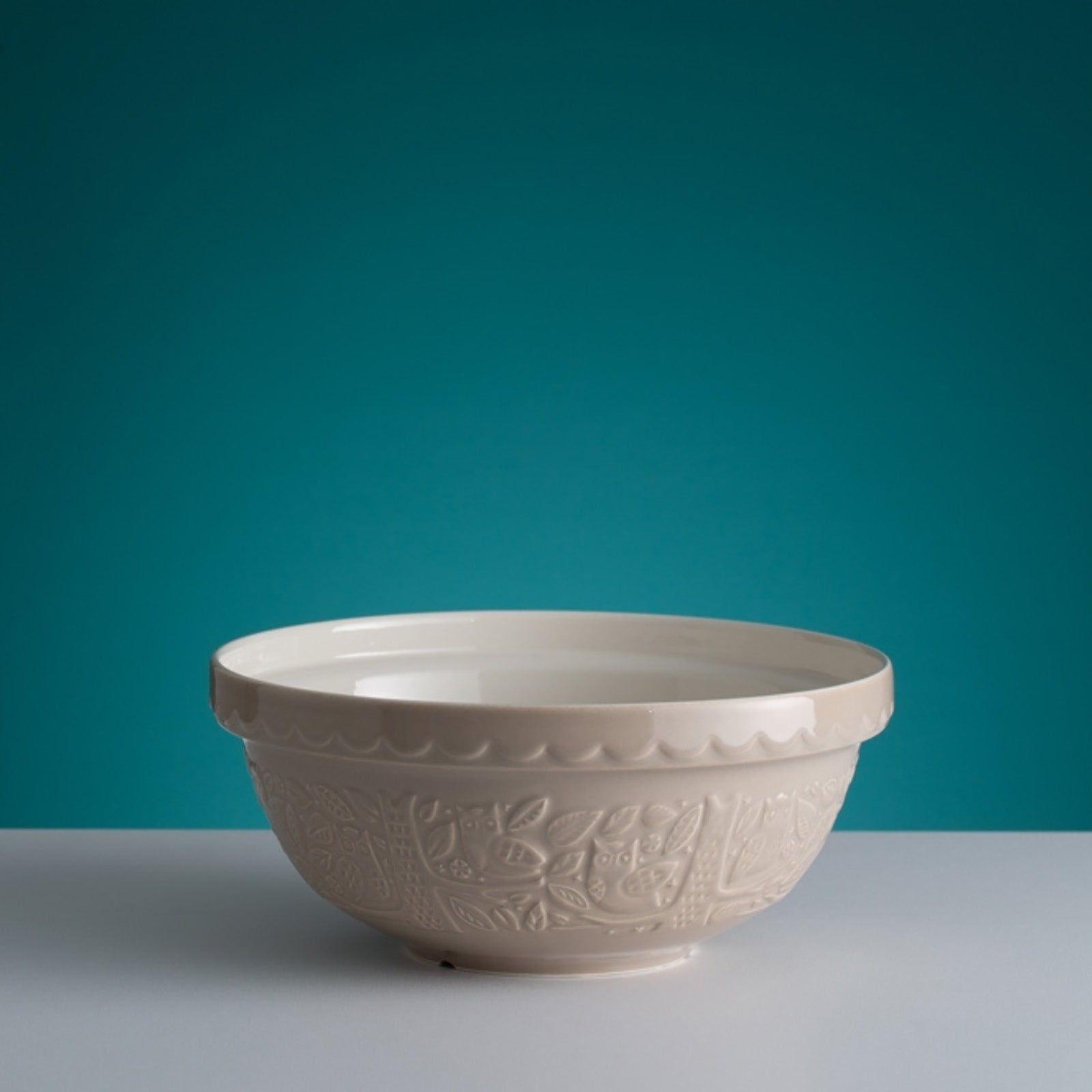 Mason Cash In The Forest Owl Size 18 Mixing Bowl, Stone, 2.85 Quart