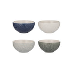 Mason Cash Nautical Mini Bowl Set, 4 Stoneware Prep Bowls with Sea-Inspired Designs