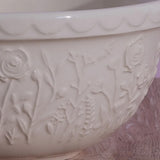Mason Cash In The Meadow Rose Size 12 Mixing Bowl, 4.25 Quart, Cream