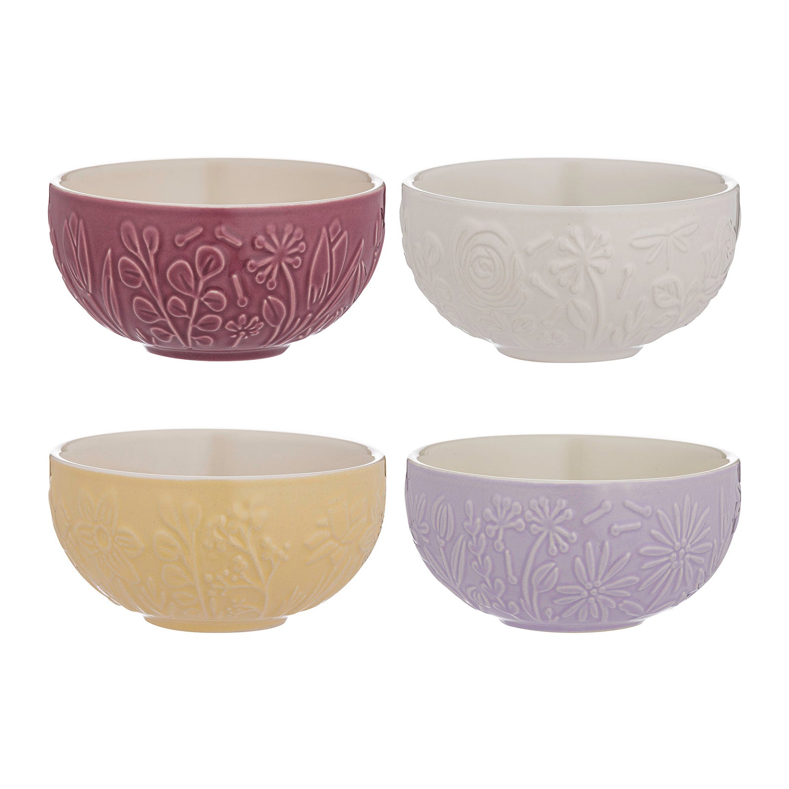 Mason Cash In the Meadow Mini Prep Bowls, Set of 4 Floral Stoneware Bowls