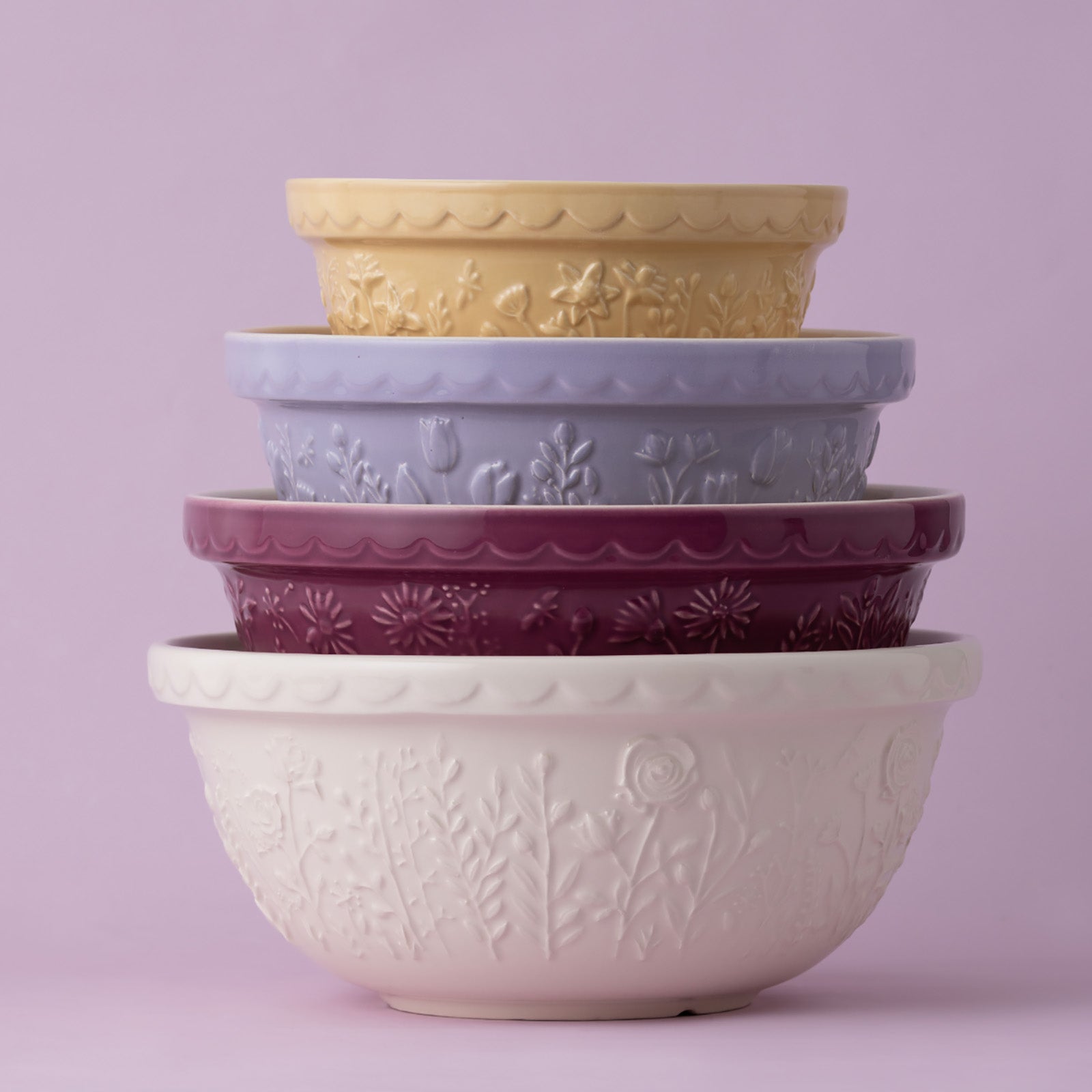 Mason Cash In The Meadow Tulip Size 24 Mixing Bowl, 2.15 Quart