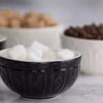 Mason Cash Color Mix Mini Prep Bowls, Black and Cream, Set of 4