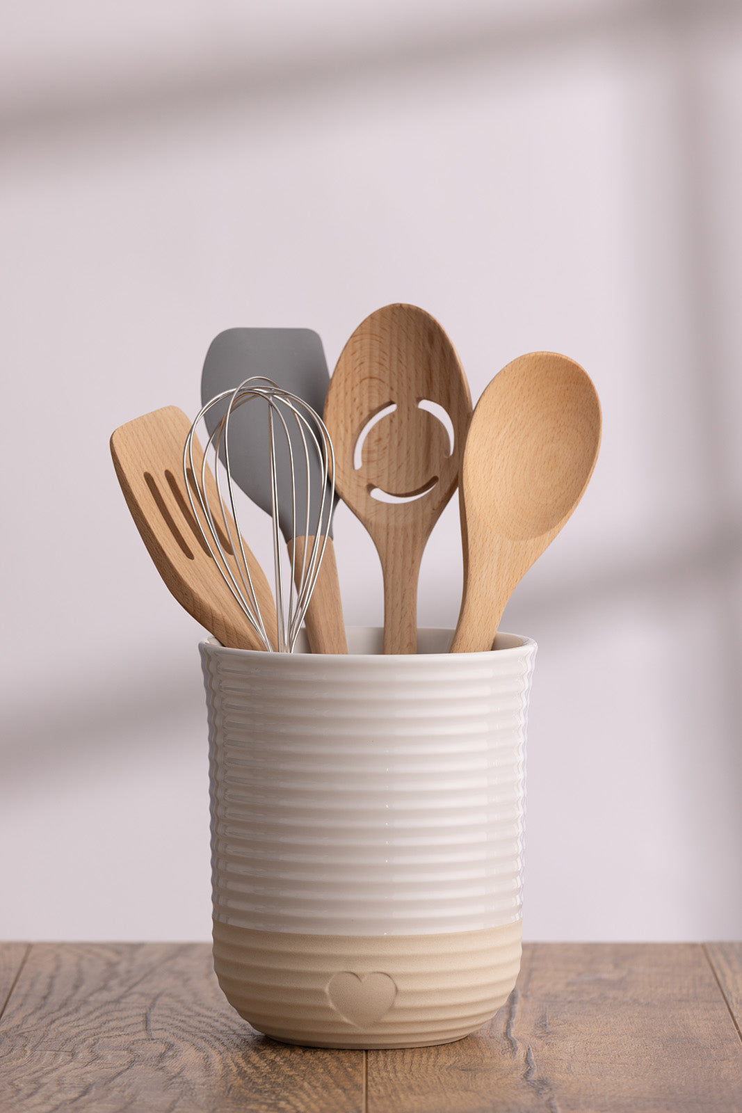 Mason Cash Rustic Charm Utensil Jar, Stoneware Kitchen Tool Organizer
