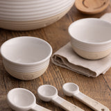 Mason Cash Rustic Charm Measuring Spoons, Set of 3 Stoneware Spoons (1 tbsp to ¼ tsp)