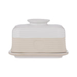 Mason Cash Rustic Charm Butter Dish, Covered Stoneware Butter Keeper