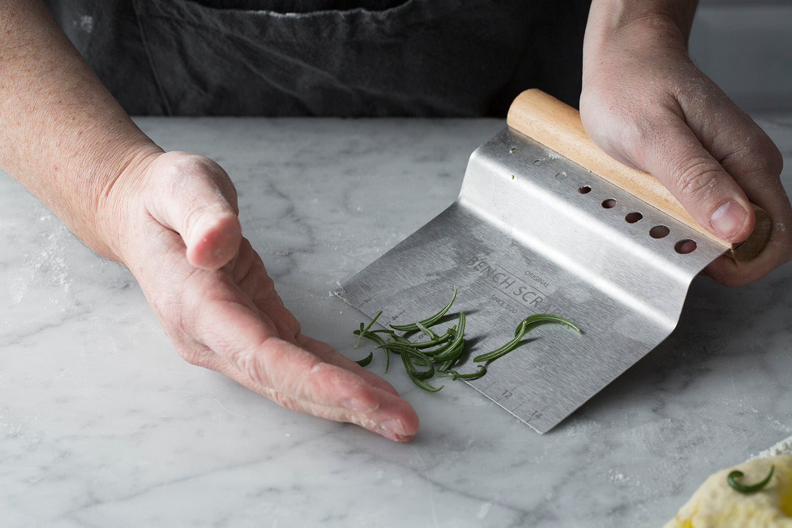Mason Cash Innovative Kitchen Bench Scraper, 4-in-1 Dough Cutter with Herb Stripper