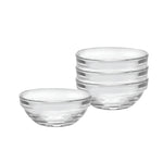 Duralex Made In France Lys Stackable Glass Bowl, Set of 4, 1-ounce, 2.375-Inch