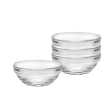 Duralex Made In France Lys Stackable Glass Bowl, Set of 4, 1-ounce, 2.375-Inch