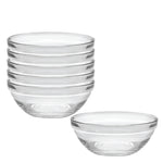 Duralex Made In France Lys Stackable Glass Bowl, Set of 6, 1.5-Quart, 7.875-Inch