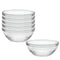 Duralex Made In France Lys Stackable Glass Bowl, Set of 6, 3.75-Quart, 10.25-Inch